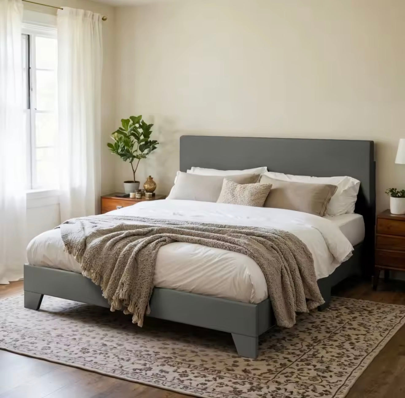 HOOMIC Upholstered Bed Frame
