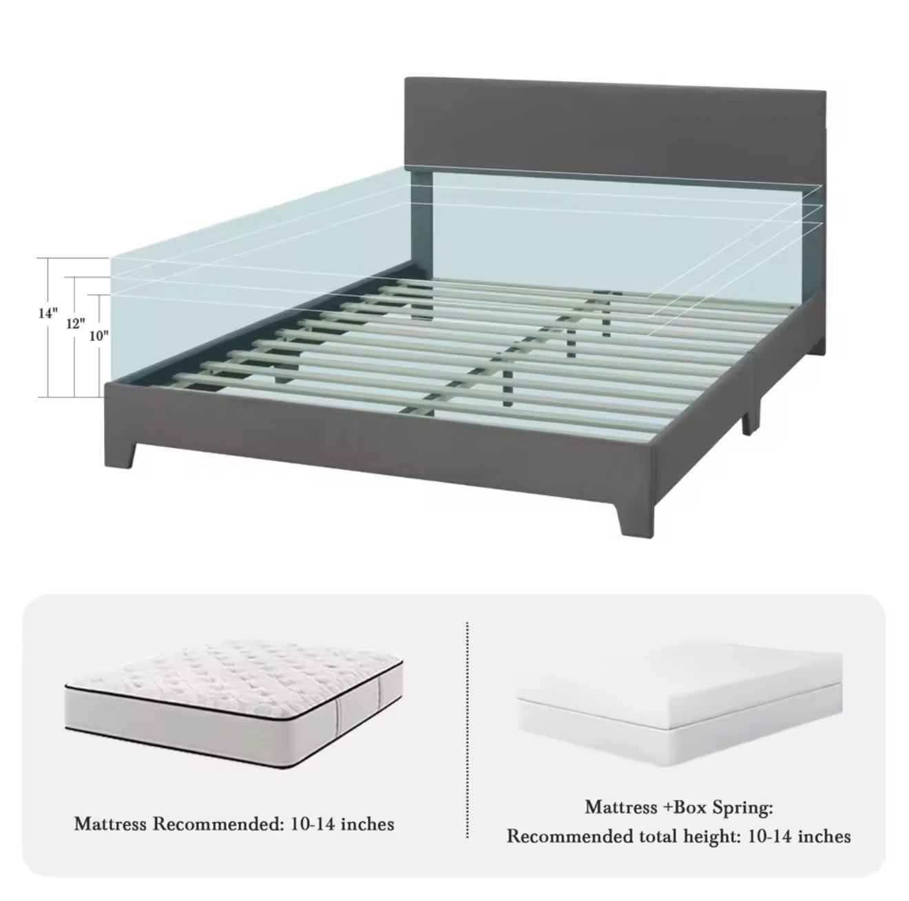 HOOMIC Upholstered Bed Frame